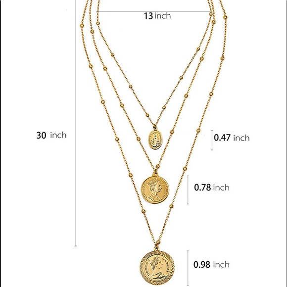 🔥NEW GORGEOUS 18K GOLD LAYERED COIN PENDANT!👑 - Picture 7 of 7